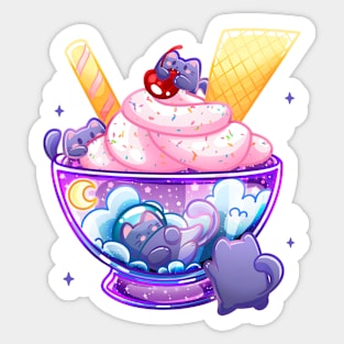 Cosmic Cat Ice Cream Sticker
